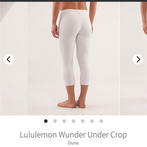 SOLD Lululemon beige white crops